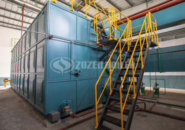 7MW Biogas Fired boiler for hot Water with Italy Burner  